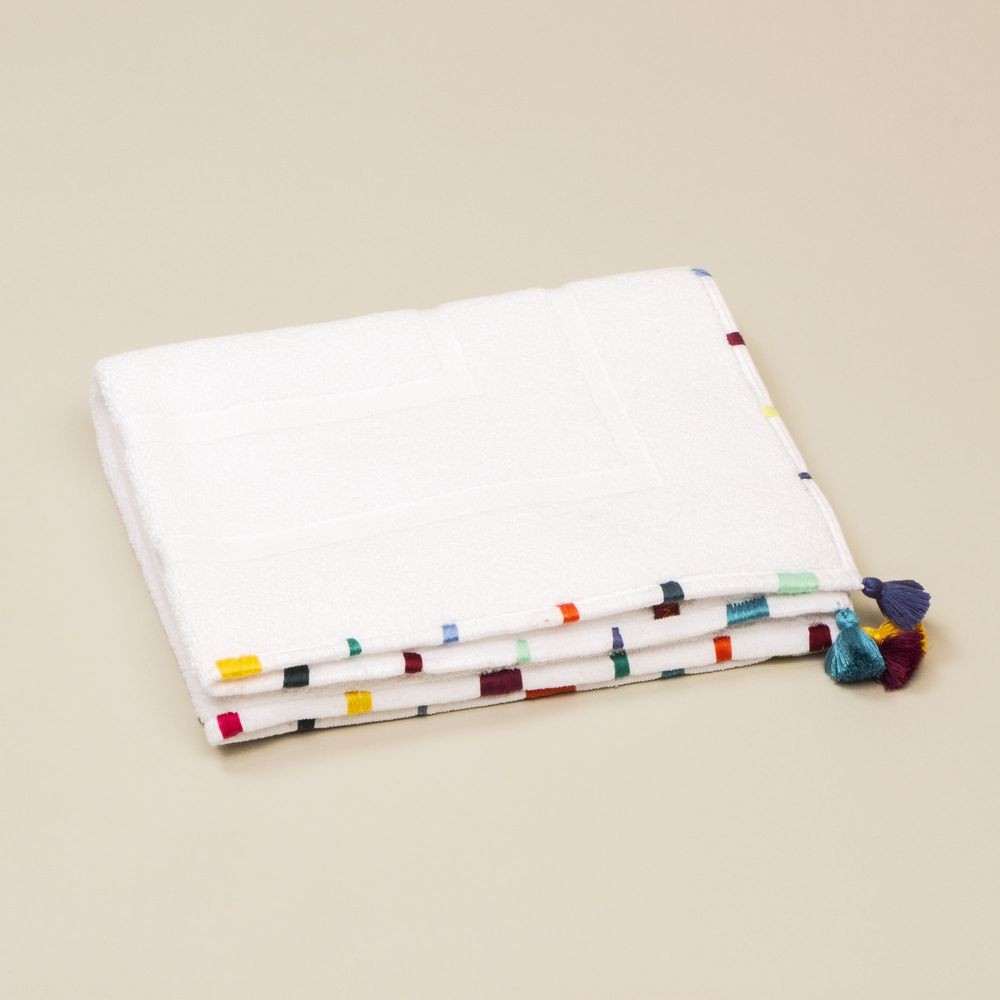 Other bath linens - Bath linen in coton with embroideries and pompoms - MIA ZIA