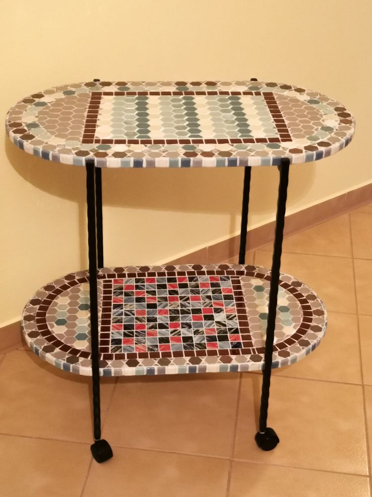 Customizable objects - MULTICOLORS Service Table - IRON ART MOZAIC