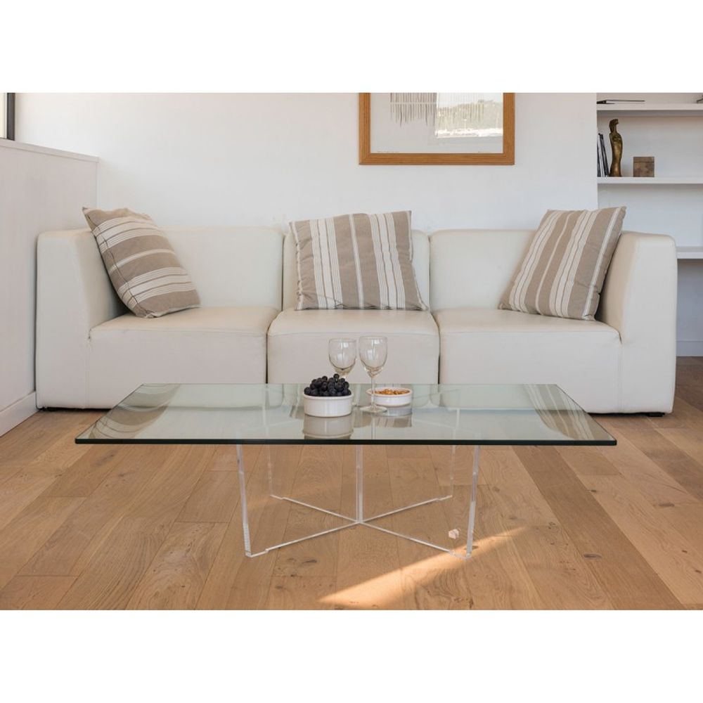 Coffee tables - Rectangular Crystal Coffee Table - DAVID LANGE
