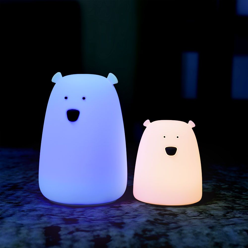 Wireless lamps - Soft Silicone Cat and Bear LED Night Light Lamp - KELYS