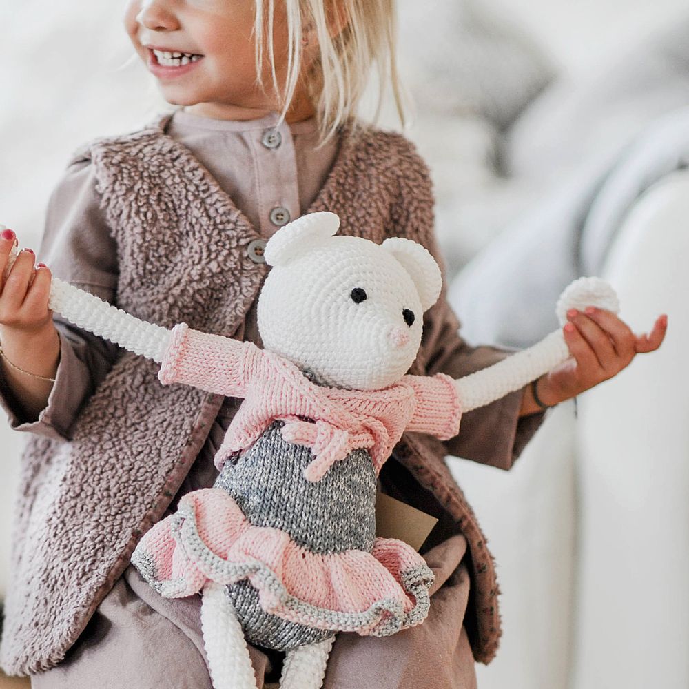 Peluches - Caroline - souris au crochet - LEGGYBUDDY