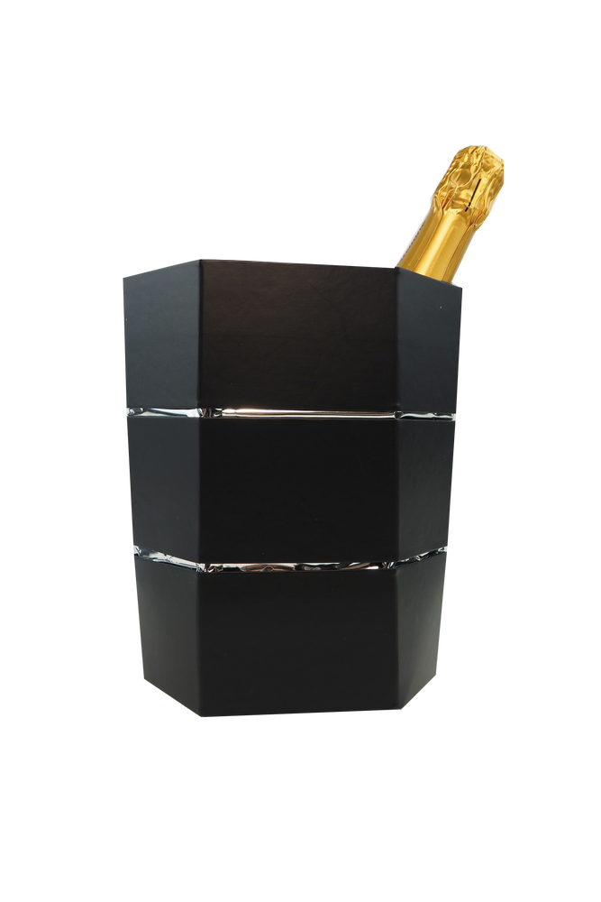 Gifts - Ice bucket and folding vase origami BLACK - ICEPAC FLOWERPAC