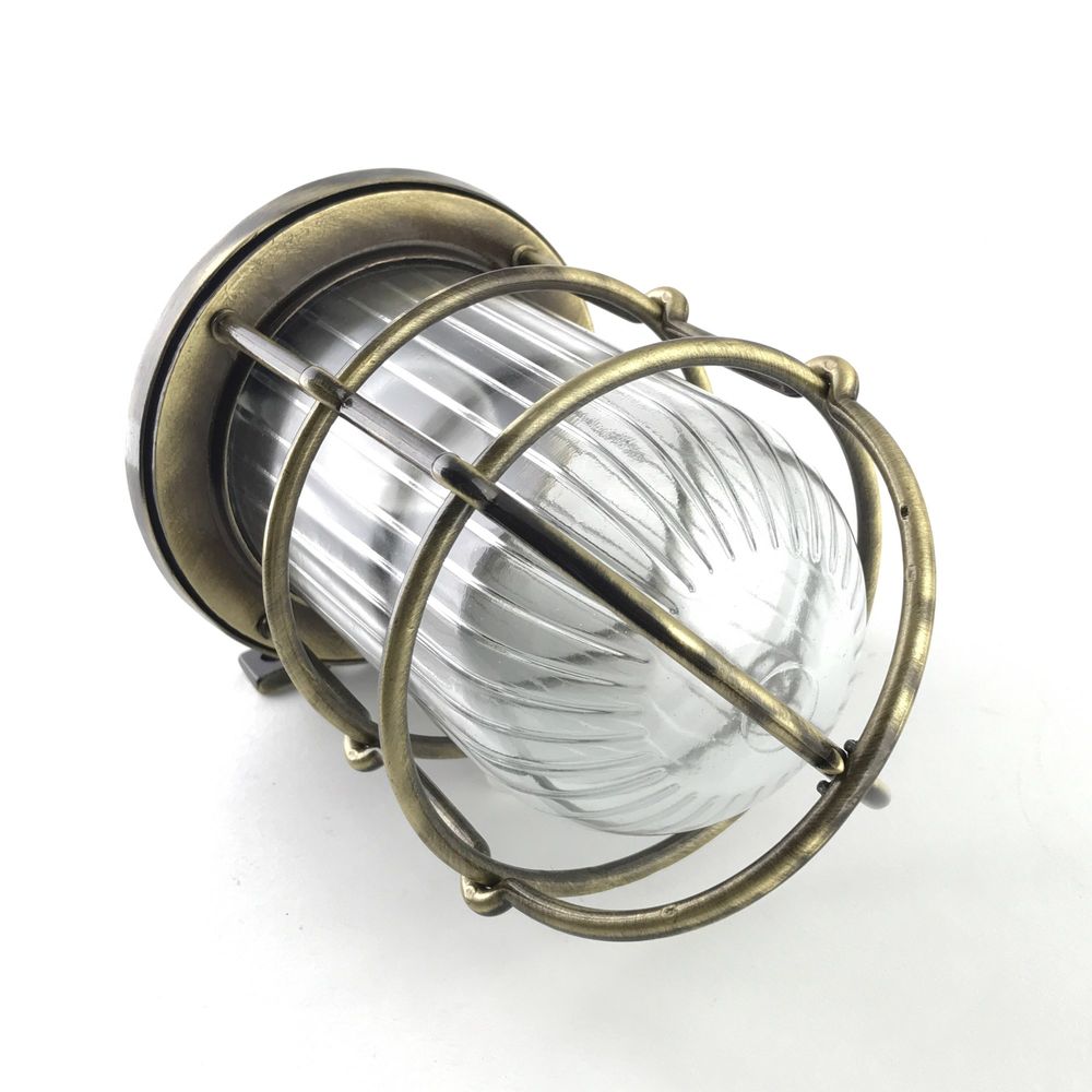Outdoor wall lamps - Brass Deck Passageway Headlamp no 16N - ANDROMEDA LIGHTING