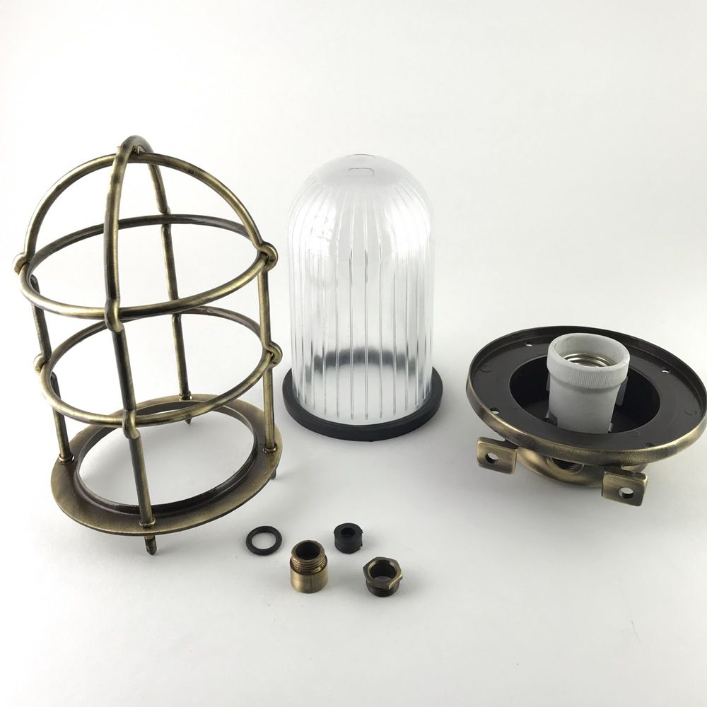 Outdoor wall lamps - Brass Deck Passageway Headlamp no 16N - ANDROMEDA LIGHTING