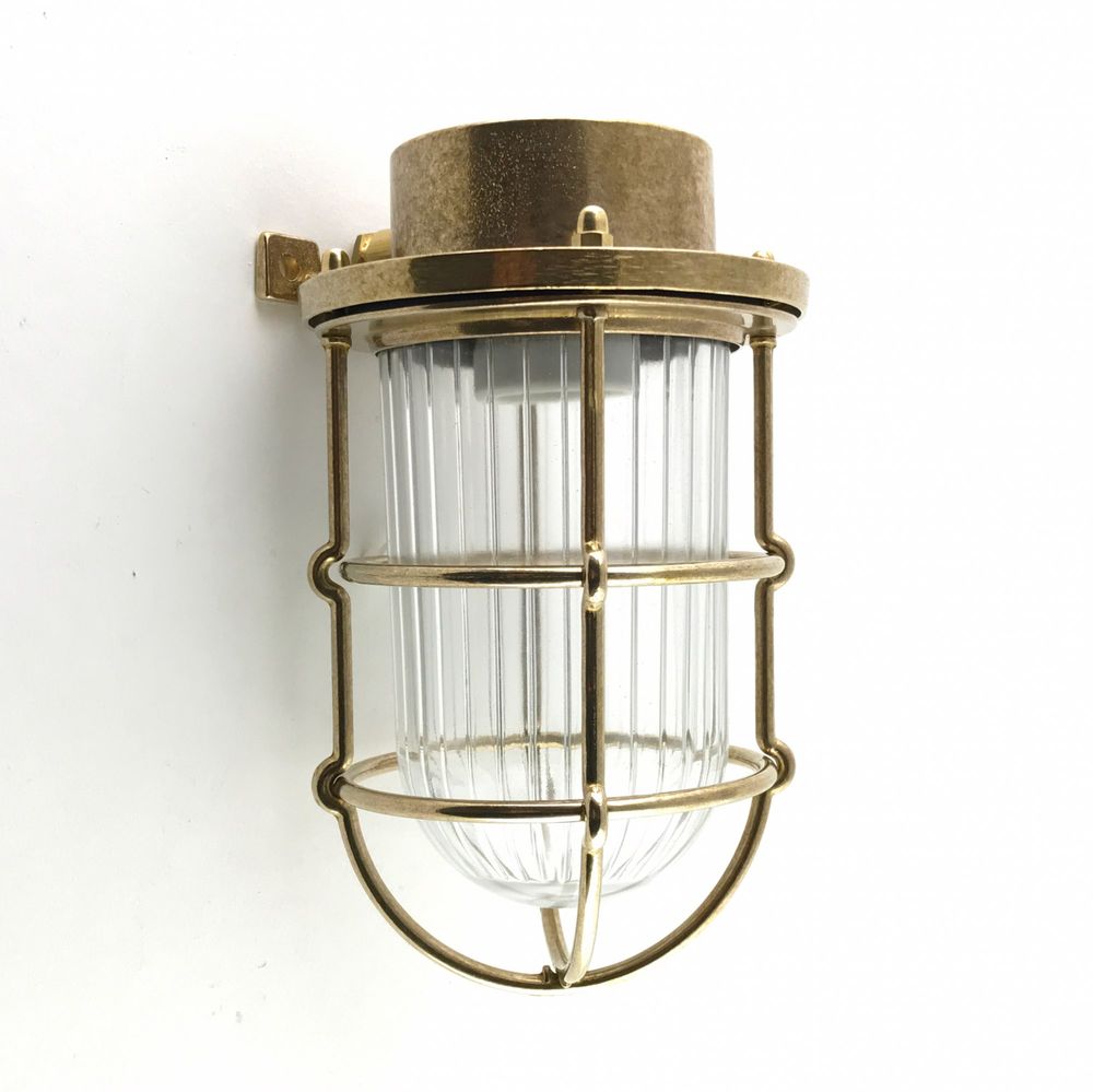 Outdoor wall lamps - Brass Deck Passageway Headlamp no 16N - ANDROMEDA LIGHTING