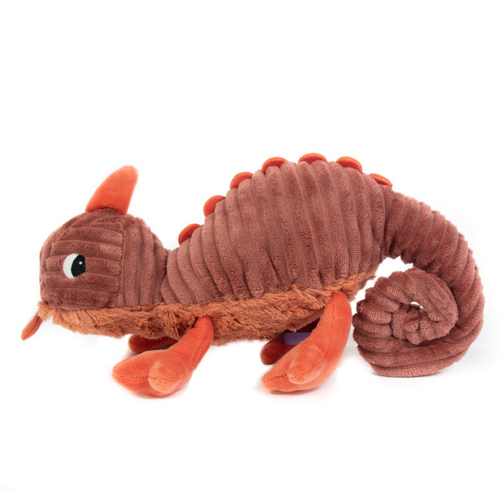 Jouets enfants - Peluche Ptipotos le caméléon terracota - DEGLINGOS