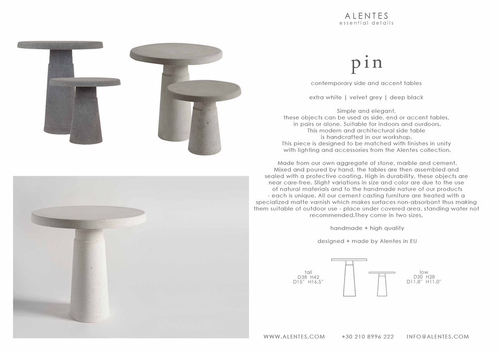 Design objects - PIN low table - ALENTES