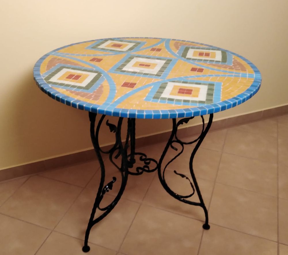 Tables Salle à Manger - Table de séjour SUN EYES - IRON ART MOZAIC