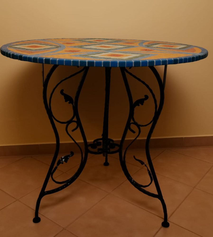 Tables Salle à Manger - Table de séjour SUN EYES - IRON ART MOZAIC