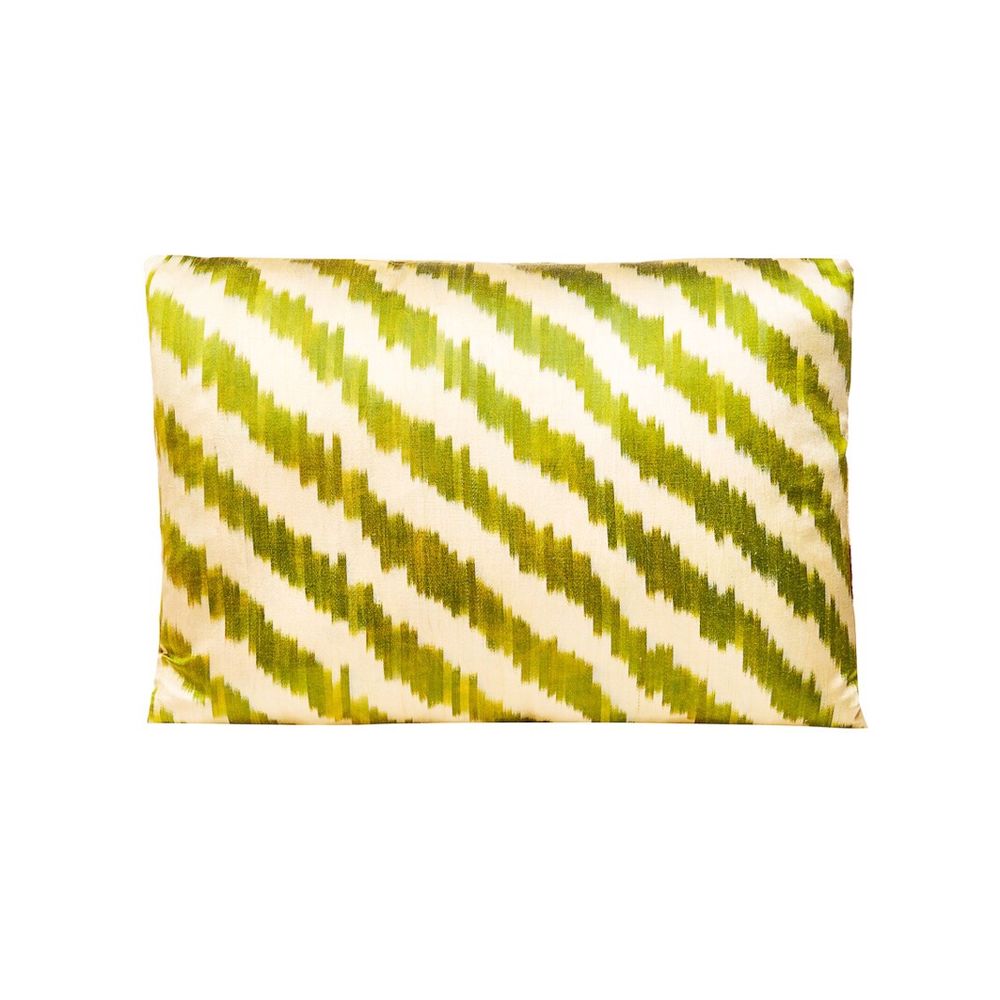 Comforters and pillows - Garden Of Beauty Silk Velvet Ikat Decorative Rectangular Cushion - HERITAGE GENEVE