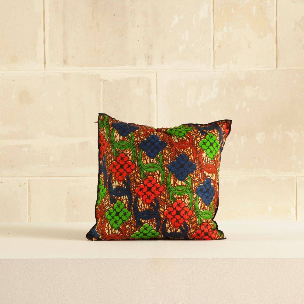 Coussins textile - Housse de coussin en tissu wax - AS'ART A SENSE OF CRAFTS