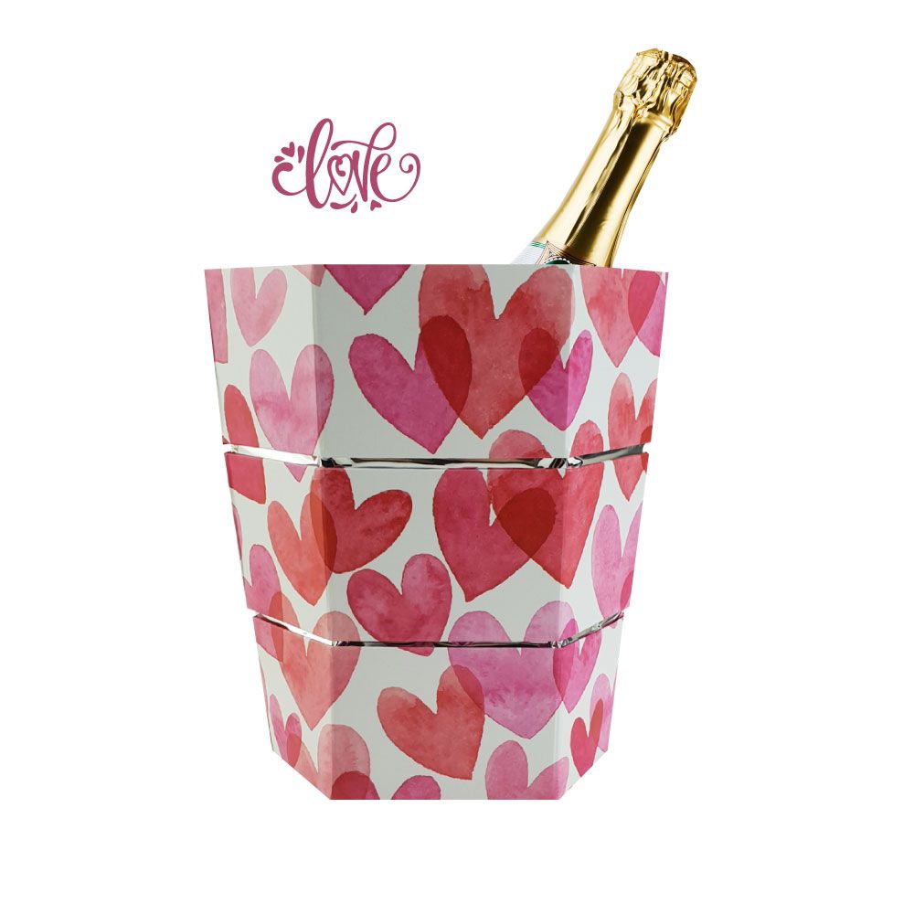 Cadeaux - Seau à glace & Vase pliable origami LOVE - ICEPAC FLOWERPAC