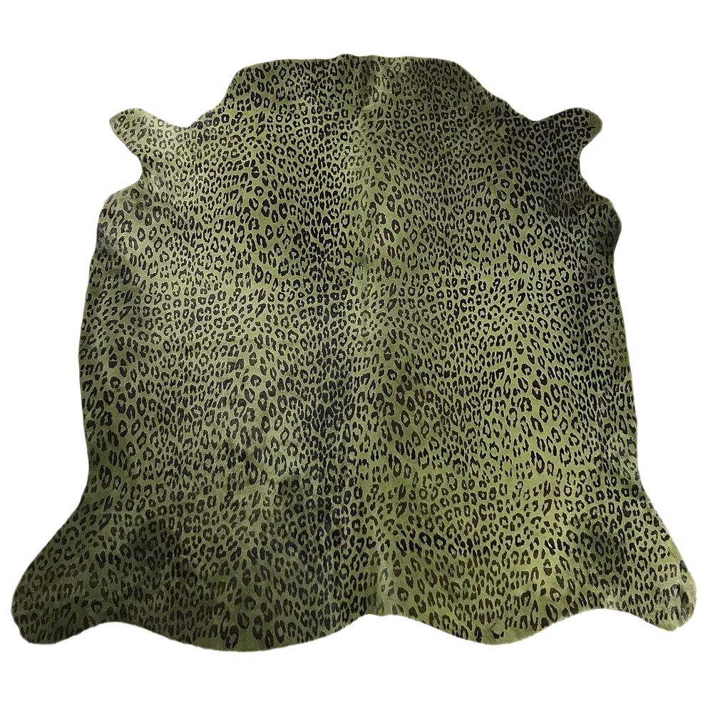 Tapis contemporains - Peau de vache naturelle imprimée panthère - TERGUS