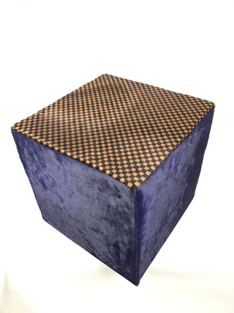 Poufs - Pouf en peau de vache damier - TERGUS