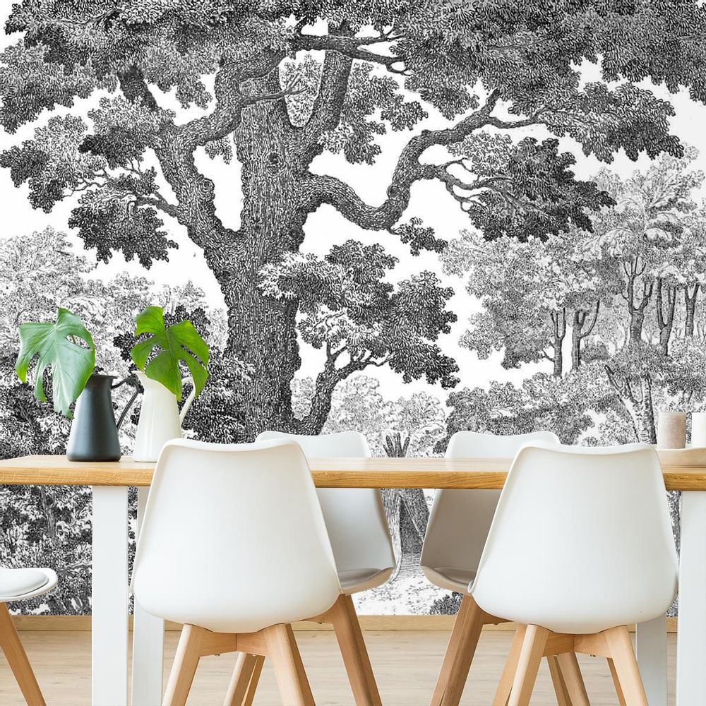 Wallpaper - Forêt Hutte Panel - ETOFFE.COM