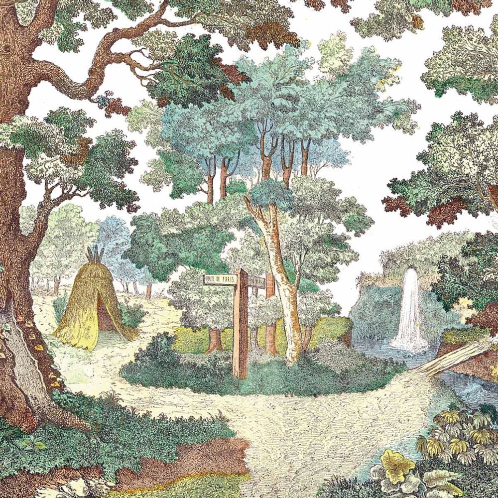 Wallpaper - Forêt Hutte Panel - ETOFFE.COM
