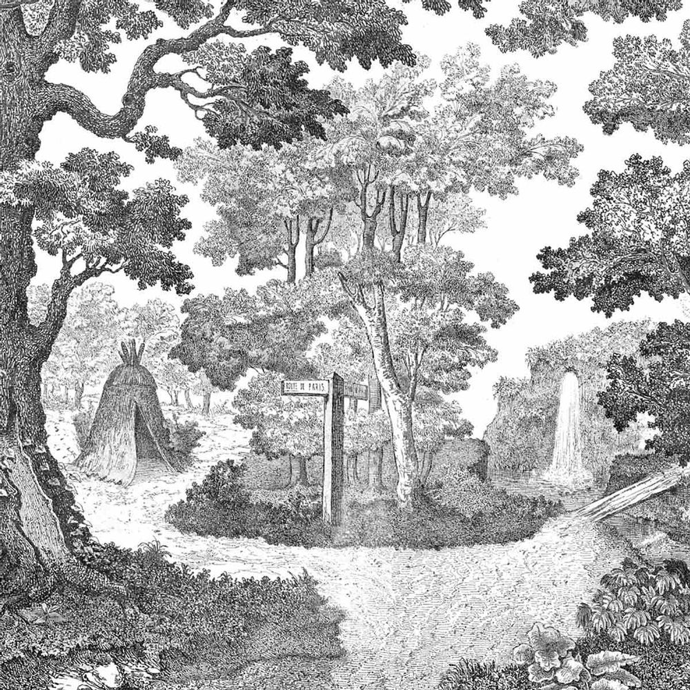 Wallpaper - Forêt Hutte Panel - ETOFFE.COM
