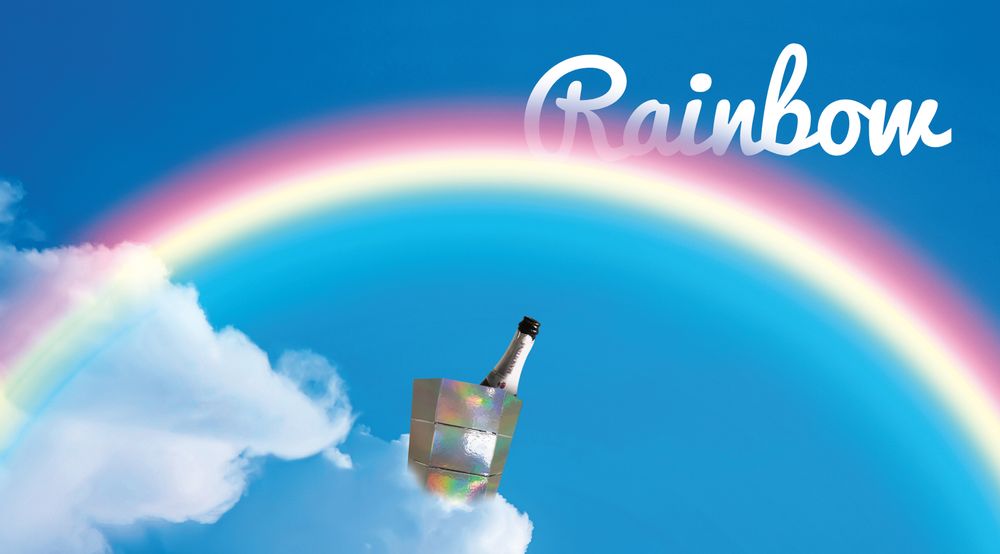 Cadeaux - Seau à glace & Vase pliable origami RAINBOW - ICEPAC FLOWERPAC