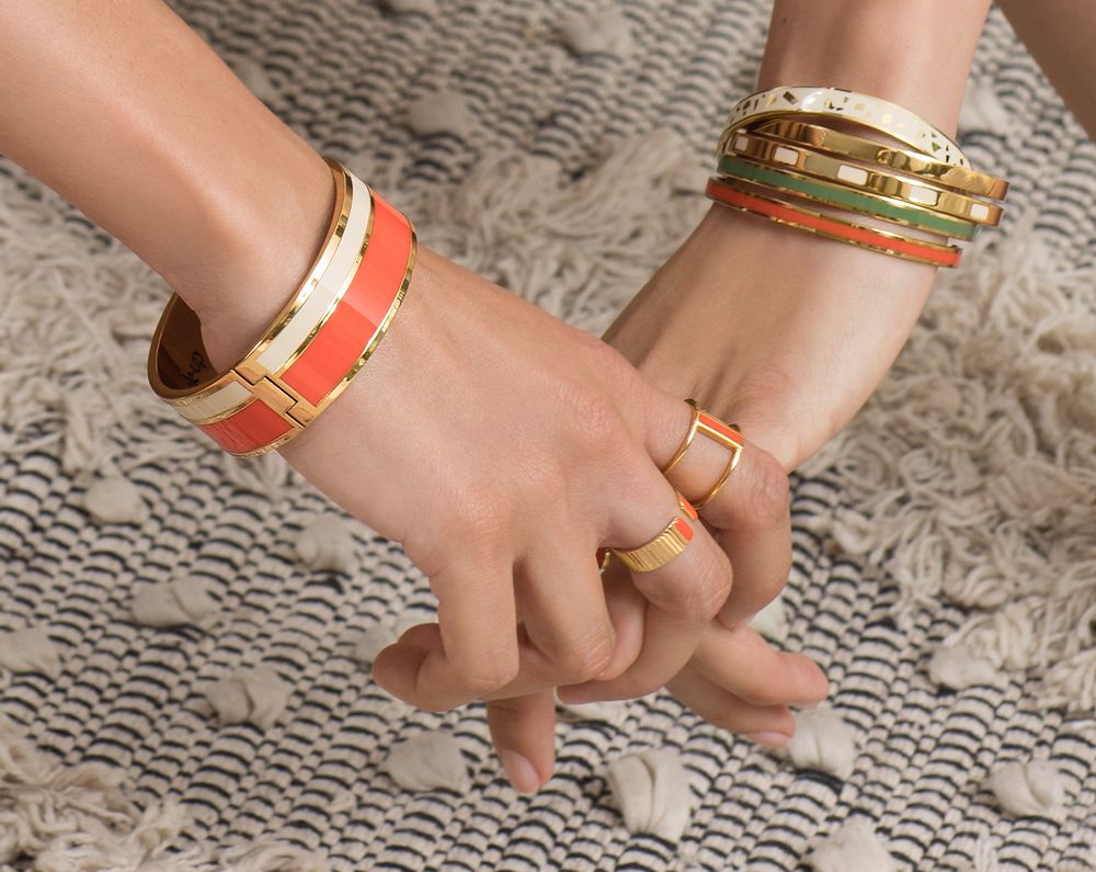 Jewelry - Vaporetto Bracelet - Sand white/tangerine - BANGLE UP