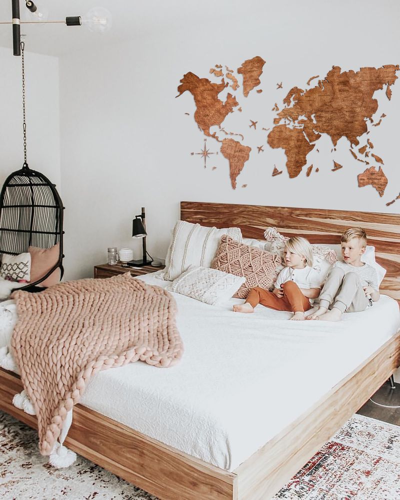 Other wall decoration - Wood Map of the World Map Wall Decor, handmade - ENJOYTHEWOOD