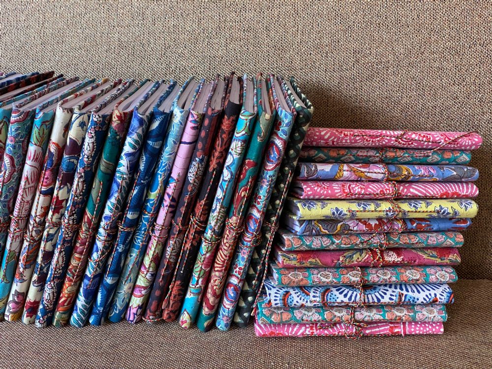 Stationery - Handmade writing notebook, recycled paper - PECHAAN