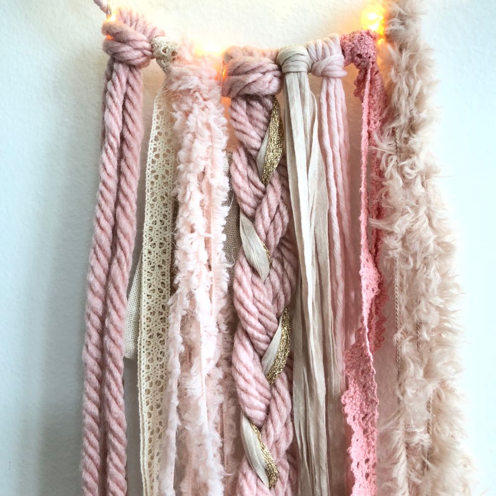 Other wall decoration - Dreamcatcher / Pink, beige & gold - LES LOVERS DECO