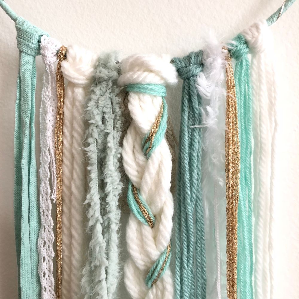 Other wall decoration - Dreamcatcher / Mint, white & gold - LES LOVERS DECO