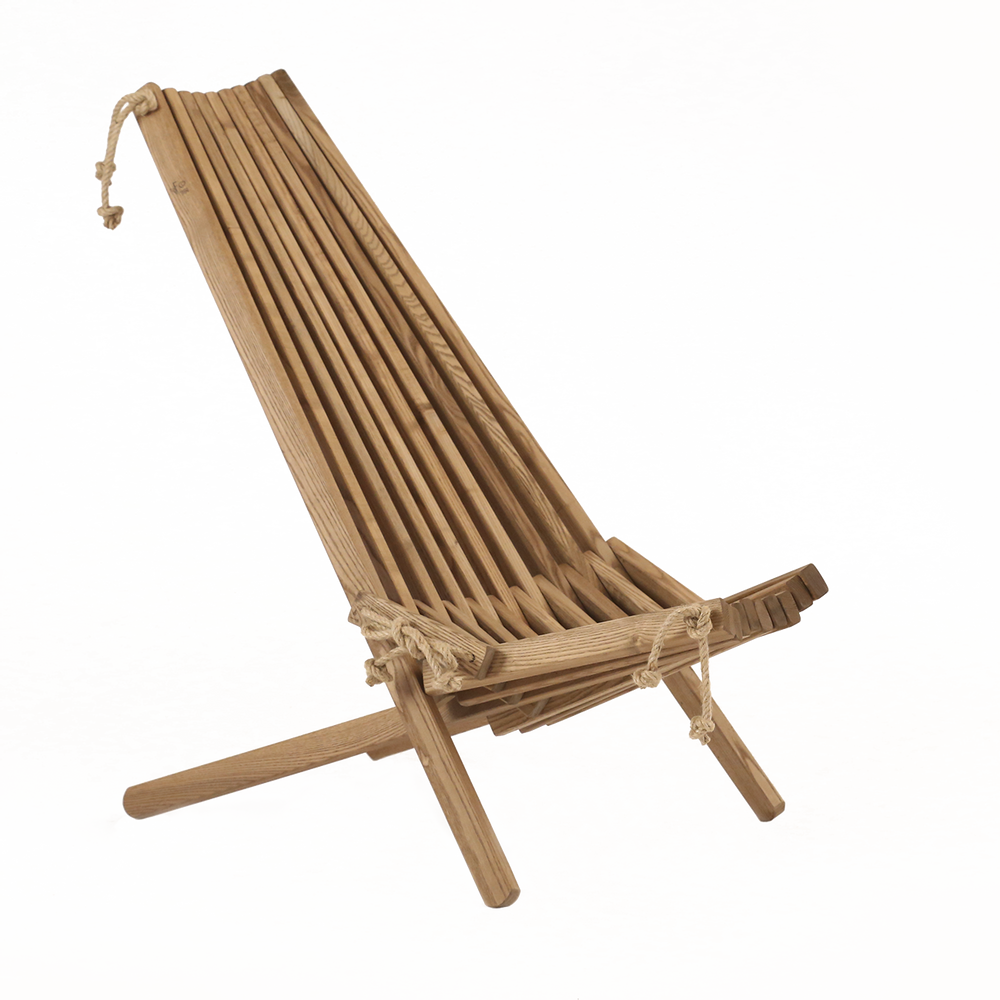 Lawn chairs - Ergonomic Chilean armchair in raw wood - several species available - B. ATTITUDE
