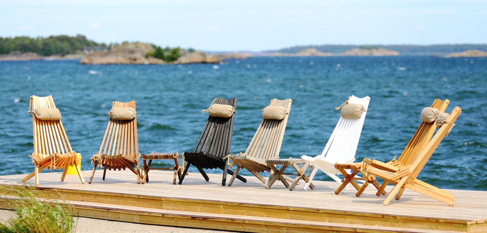 Lawn chairs - Ergonomic Chilean armchair in raw wood - several species available - B. ATTITUDE