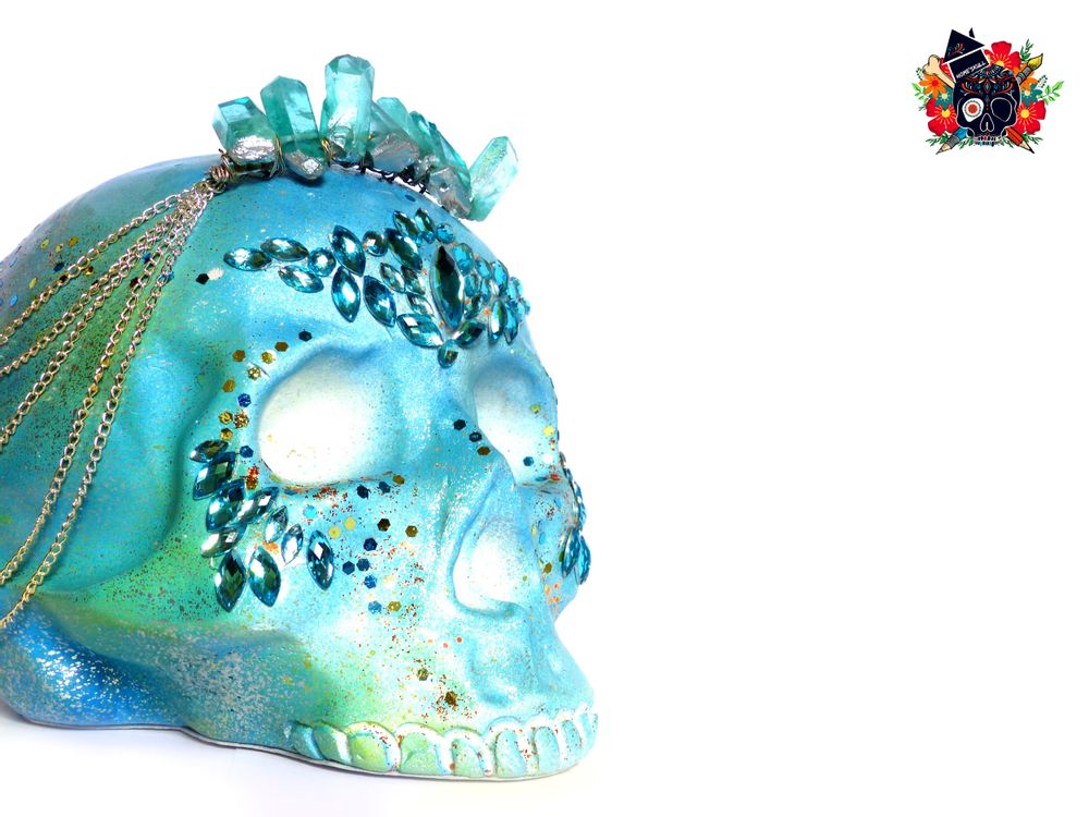 Objets de décoration - Tête de mort Skull Crâne Arielle la Sirène - L'ATELIER DES CREATEURS