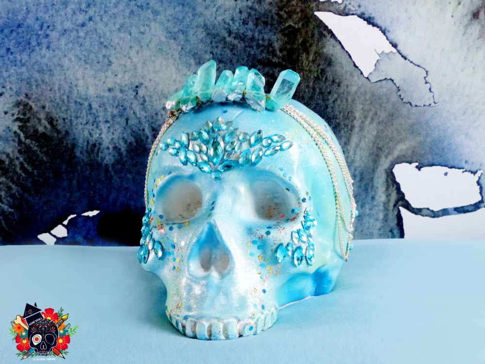 Objets de décoration - Tête de mort Skull Crâne Arielle la Sirène - L'ATELIER DES CREATEURS