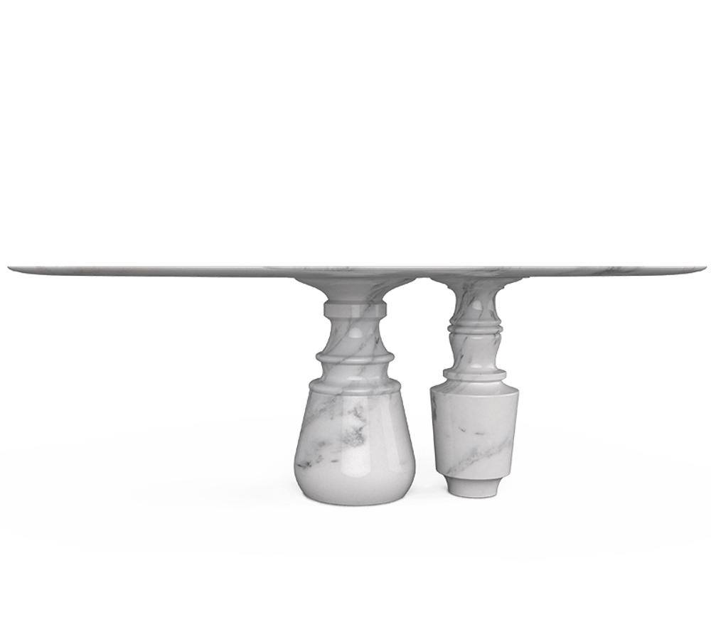 Dining Tables - PIETRA OVAL CALACATTA Dining Table - BOCA DO LOBO