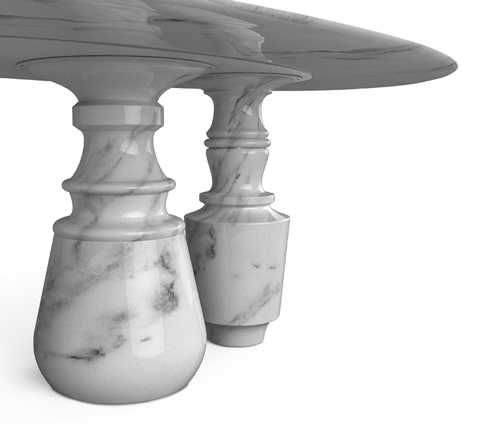 Dining Tables - PIETRA OVAL CALACATTA Dining Table - BOCA DO LOBO