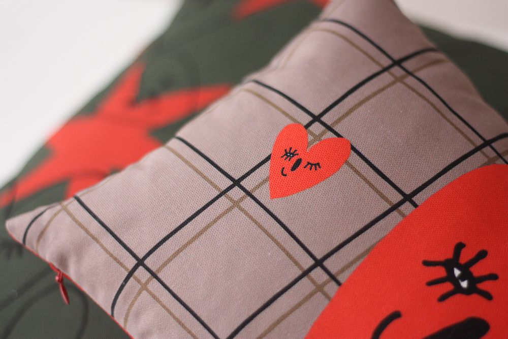 Coussins textile - CLIN D'OEIL DE L'AMOUR - MY FRIEND PACO