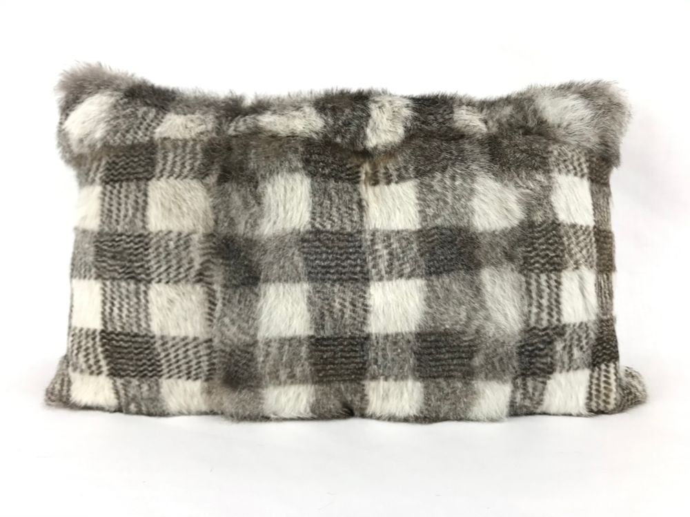Cushions - Real Rabbit Skin Cushion - TERGUS