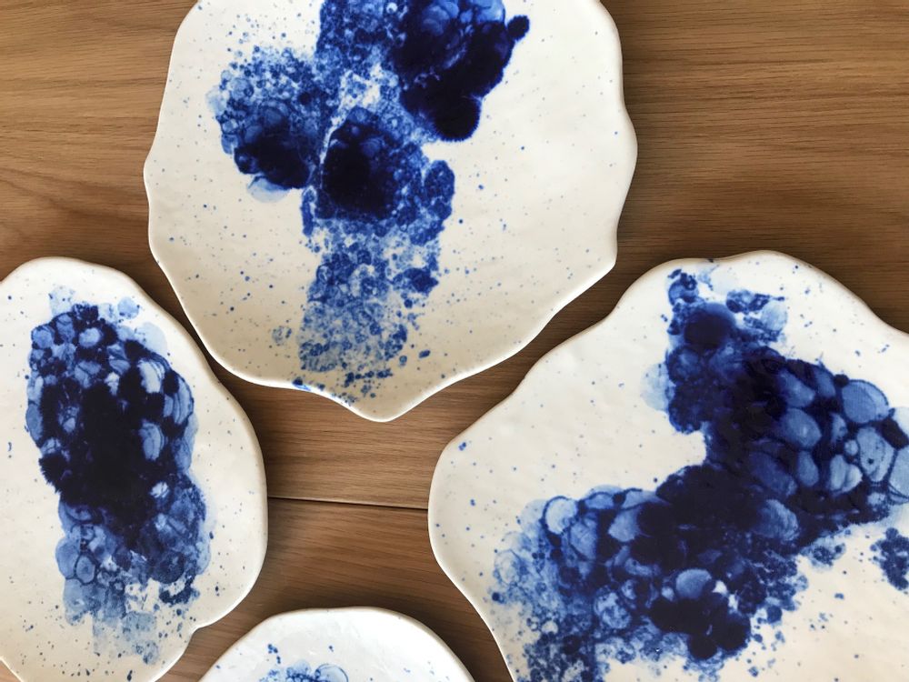 Everyday plates - Constellation Dessert Plate - L'ATELIER DES CREATEURS