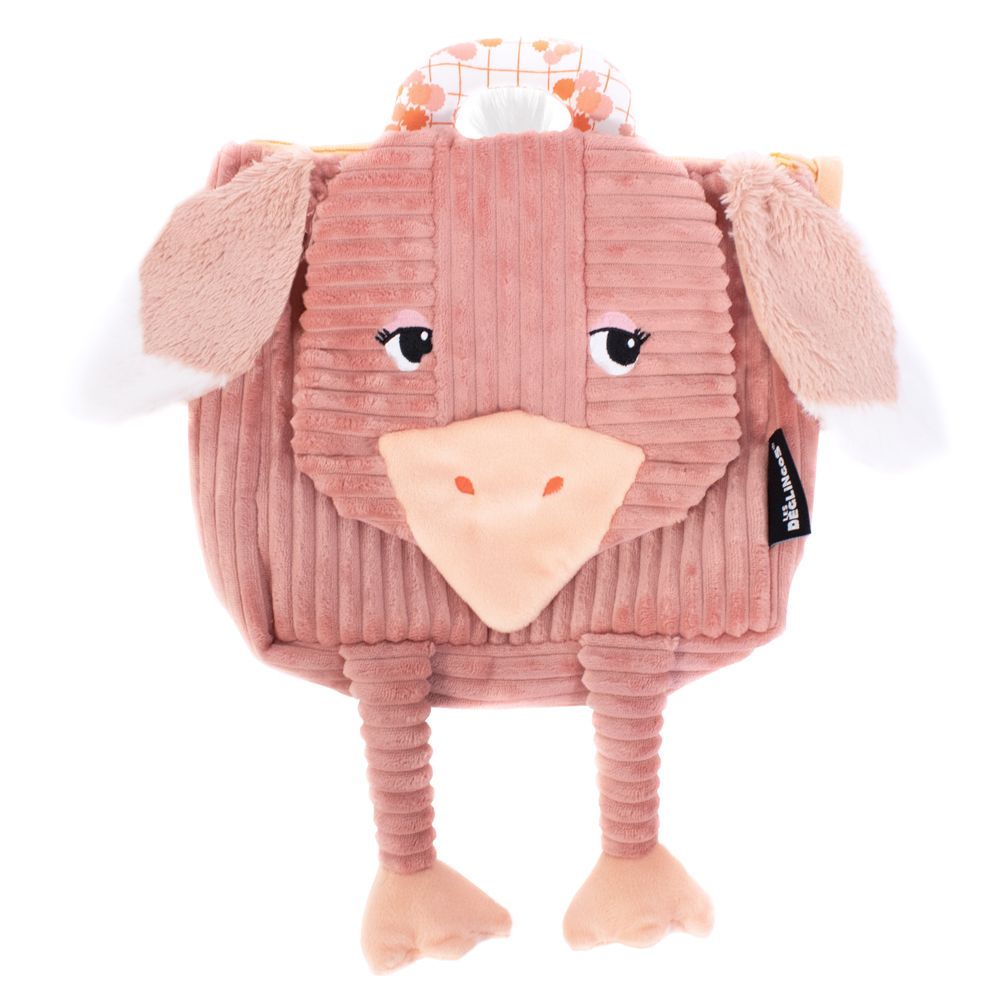 Travel accessories - Corduroy backpack Pomelos the Ostrich - DEGLINGOS