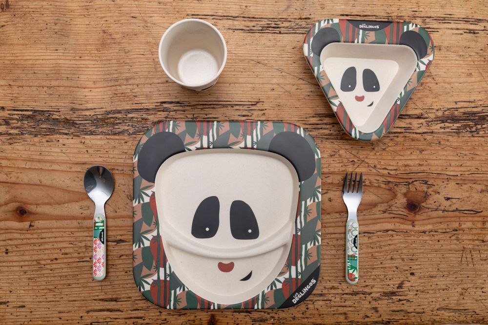 Kids accessories - Bamboo Lunch Set Panda - DEGLINGOS