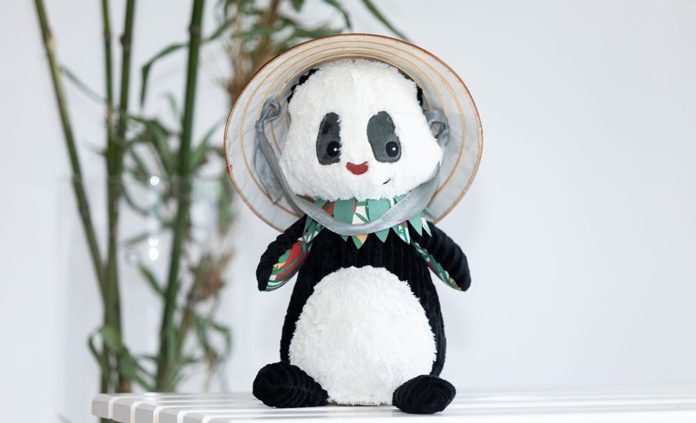 Soft toy - Original Plush Rototos the Panda - DEGLINGOS