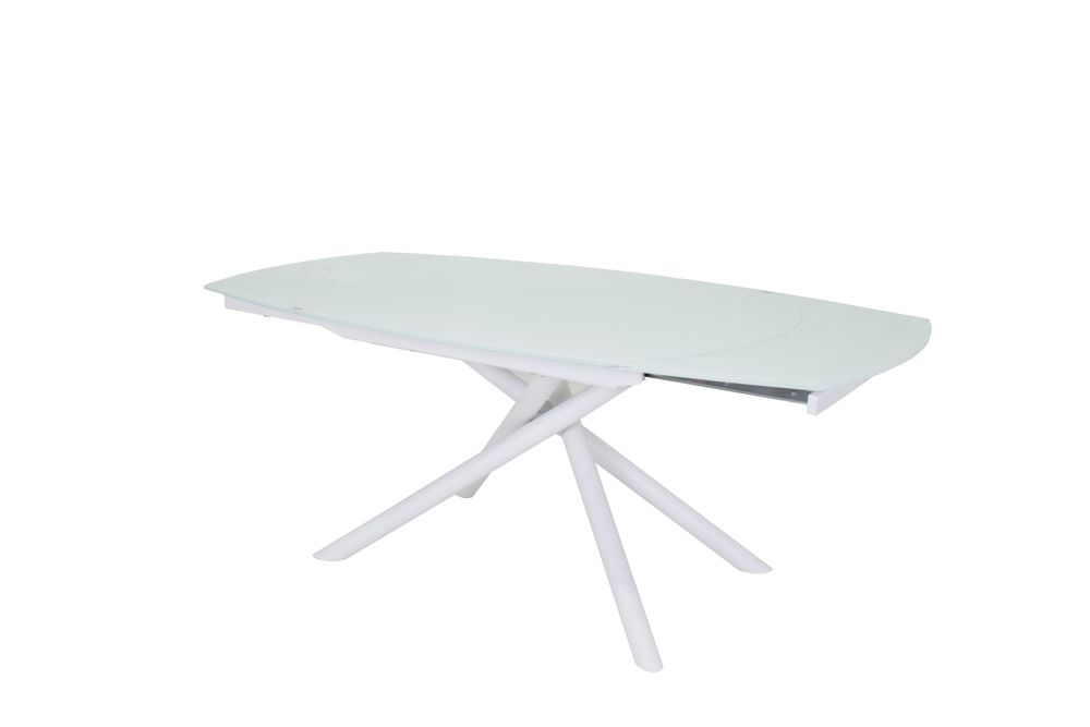Tables Salle à Manger - TABLE À MANGER GLORIA EN VERRE EXTRA BLANC - GALEA