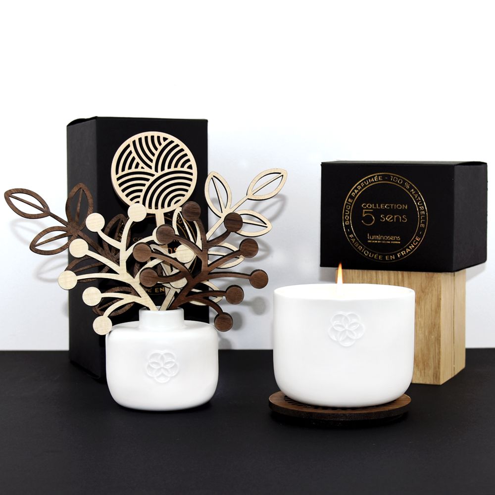 Objets de décoration - BOUGIE PARFUMÉE - AMBRE - LE TOUCHER - LUMINOSENS