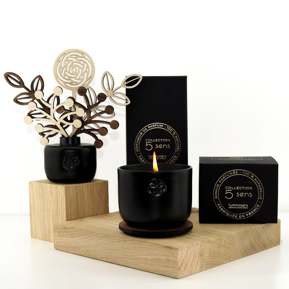 Objets de décoration - BOUGIE PARFUMÉE - ALGUES - L'OUÏE - LUMINOSENS