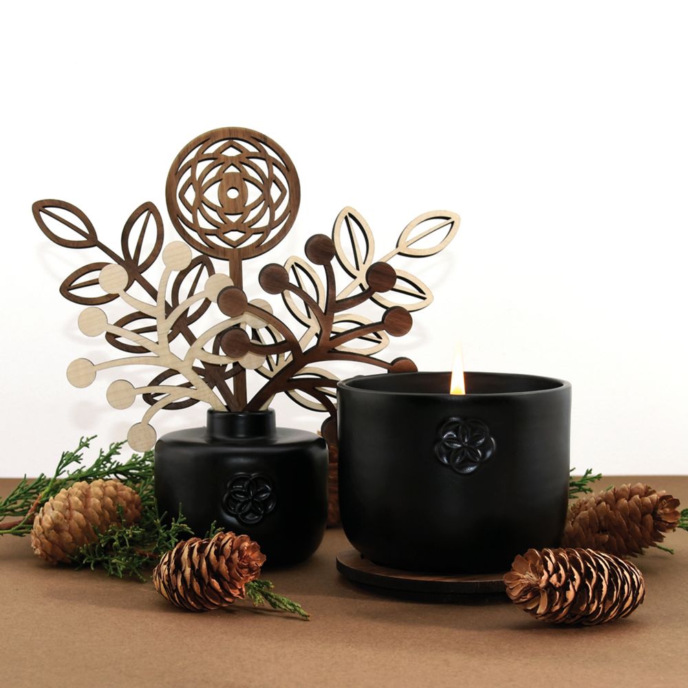 Objets de décoration - BOUGIE PARFUMÉE - CÈDRE DU LIBAN - LA VUE - LUMINOSENS