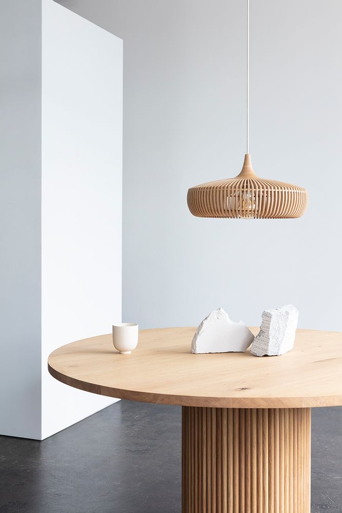 Hanging lights - Clava Dine wood | lampshade - UMAGE