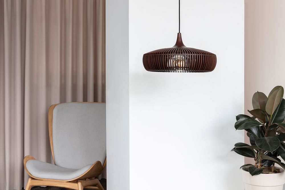 Hanging lights - Clava Dine wood | lampshade - UMAGE