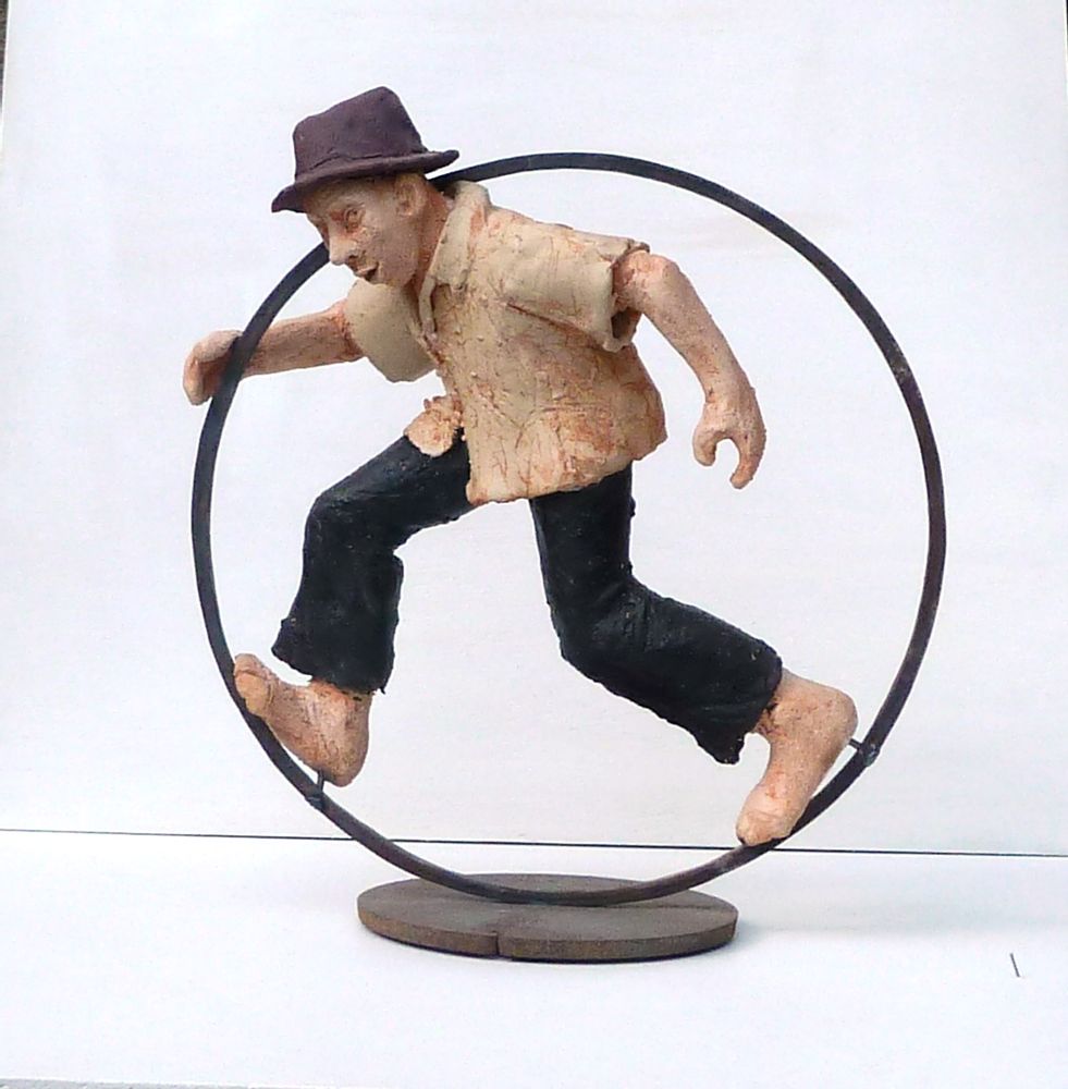 Sculptures, statuettes and miniatures - CIRCUS Man Sculpture - ELISABETH BOURGET