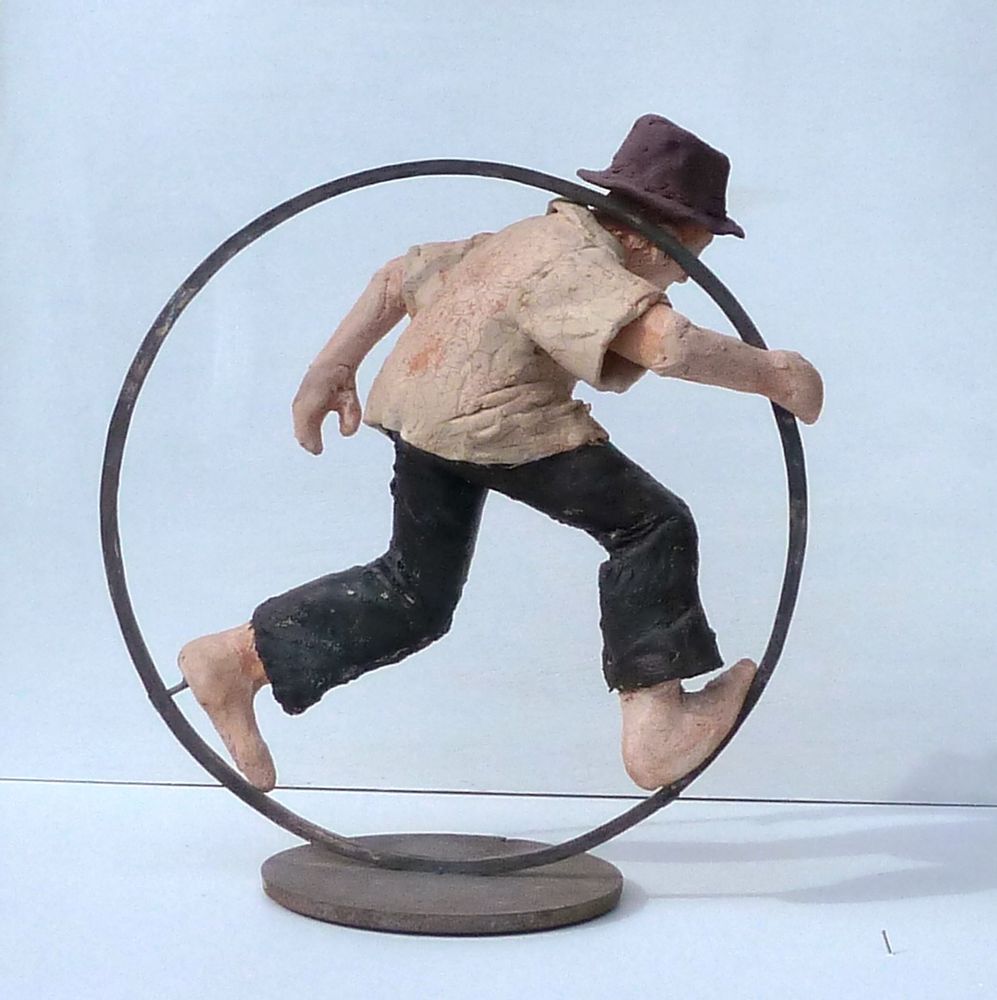 Sculptures, statuettes and miniatures - CIRCUS Man Sculpture - ELISABETH BOURGET