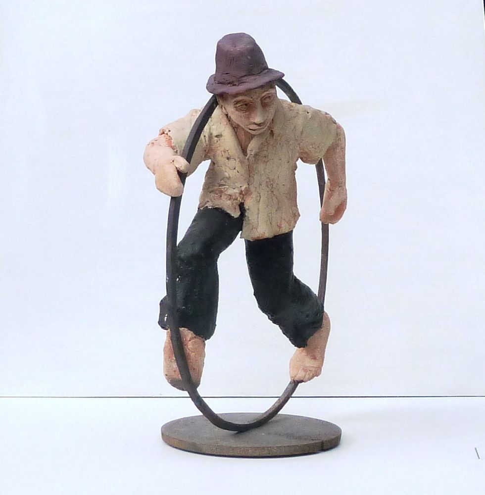 Sculptures, statuettes and miniatures - CIRCUS Man Sculpture - ELISABETH BOURGET