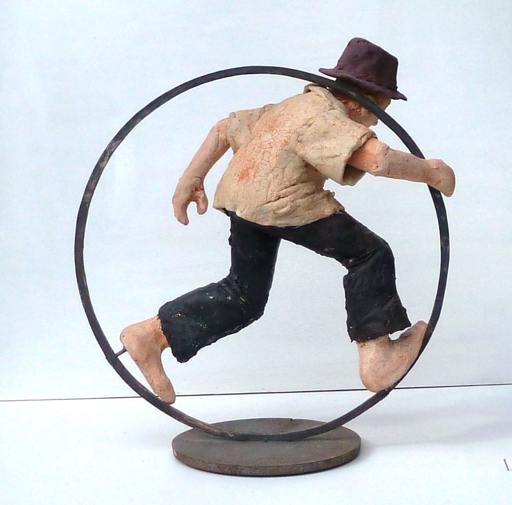 Sculptures, statuettes and miniatures - CIRCUS Man Sculpture - ELISABETH BOURGET