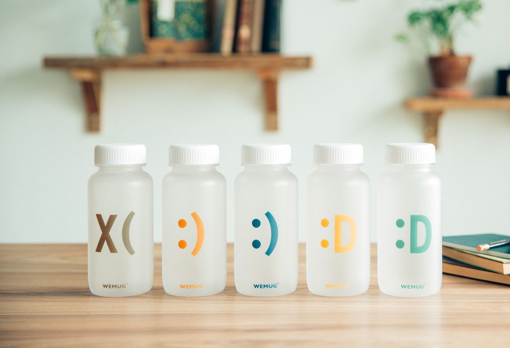 Cadeaux - Bouteille Emoji élégante F550, Tritan, Sans BPA - WEMUG